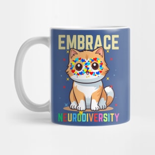 EMBRACE NEURODIVERSITY CAT Mug